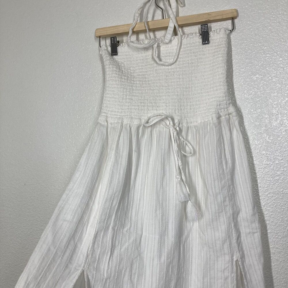 bandeau dress Beach M&S Collection Sun Dress 12 White Halter Bodice Tassel - Picture 3 of 12